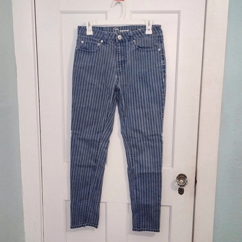 Striped Blue Men's Jeans